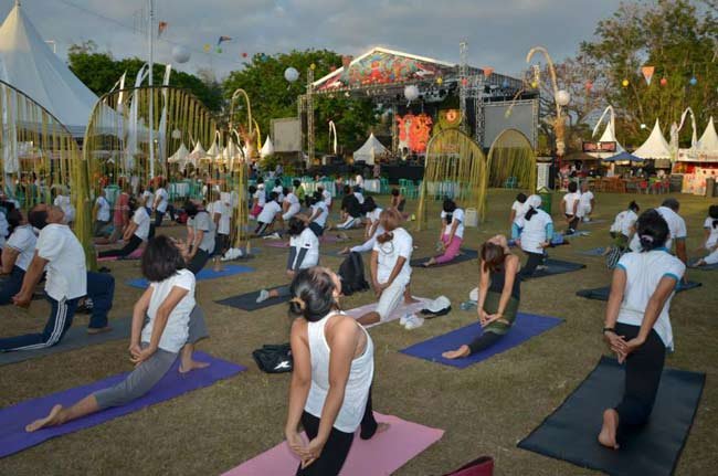 Bali yoga colossal at Sanur Village Festival