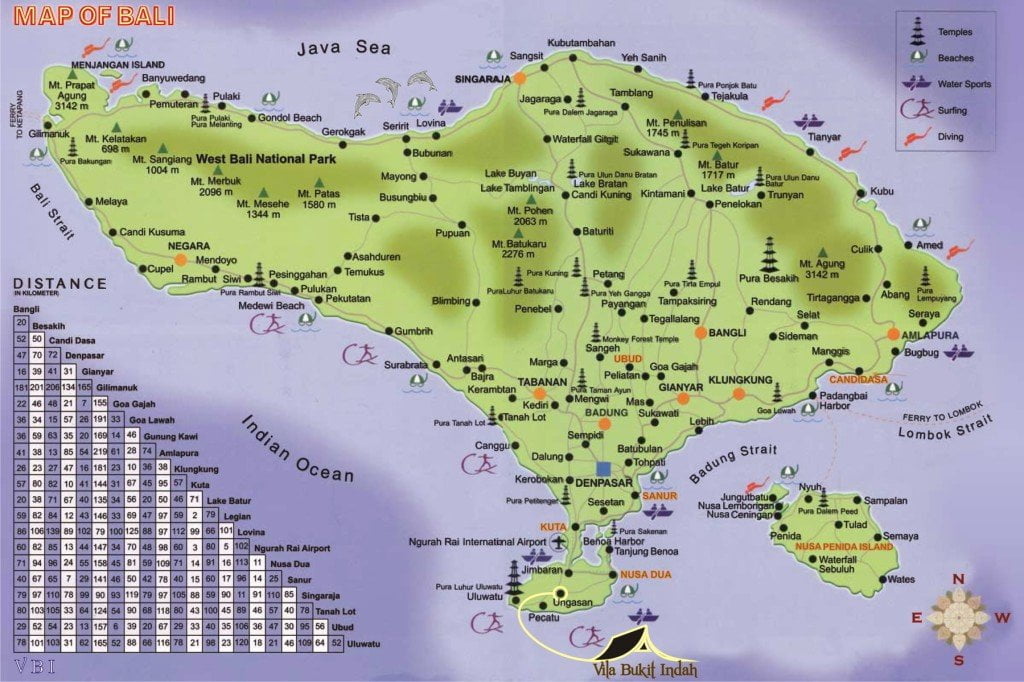 Detailed Map Of Bali Bali Map A Guide For Tourist | Complete About Tourist Information