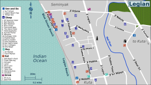 Legian MAP | Kuta Bali Tourist Information - Bali Group Organizer