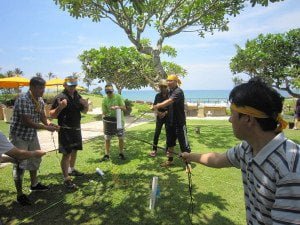 Emerson Climate Technologies Garden Team Building Treasure Hunt Phase Toxic Waste game preparation