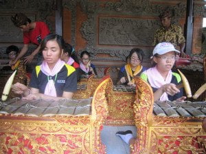 Fairview International School, Bali Education Trip, Balinese Culture, Balinese Traditional Instrument Lesson, Balinese Gamelan, Bali