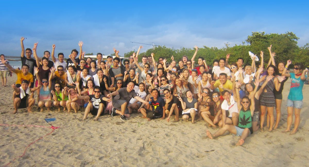NetCcentric Pte Ltd, Bali Beach Team Building, Team Building, Group Photo Session, Beach, Fun Games, Bali, netccentric group