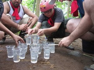 Singapore Software Company play water pyramid game team building