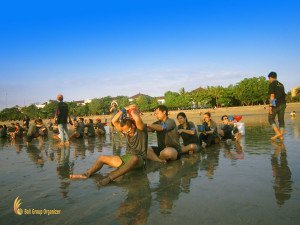 hack company, bali, beach, team building, beach team building, team building activities, bali beach team building, safe holy water, water games