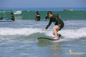 Bali Surf Lessons Standing on Board - CAIS Hongkong Second Campus | Bali Student Tours bali, surf, bali surf, surf lessons, cais, cais hongkong, student, tours, student tours, bali student tours