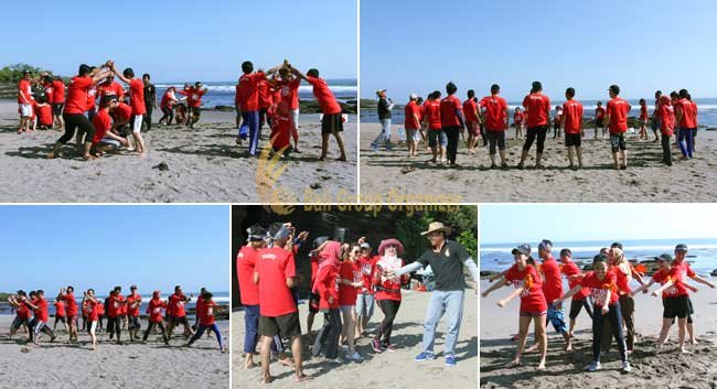 ice breaking, ice breaking games, forest indo niaga, beach team building