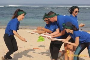 bali beach fun games, team building, expedia group
