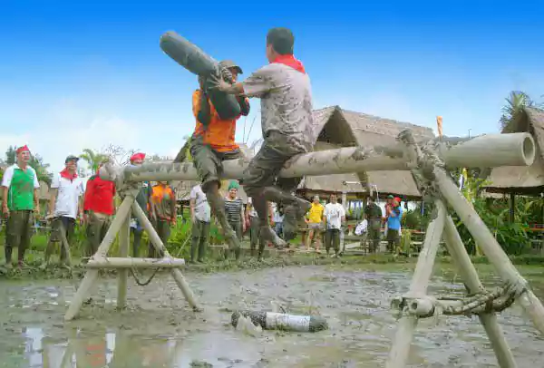 bali mud games, bali mud team building