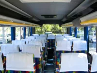 White Interior | Bali Bus Rental bali bus rental, bali buses, booking bus in bali, interior