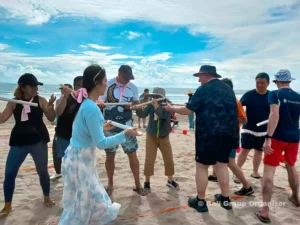 Crazy Ball Game - Wolters Beach Team Building crazy ball games, beach games, beach team building, Wolters Kluwer Group