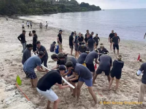 Crazy Ball Game Team Building - Fluence Energy Groupp fluence energy, fluence energy group, fluence energy group event, beach team building, bali beach team building, crazy ball game, amazing race game