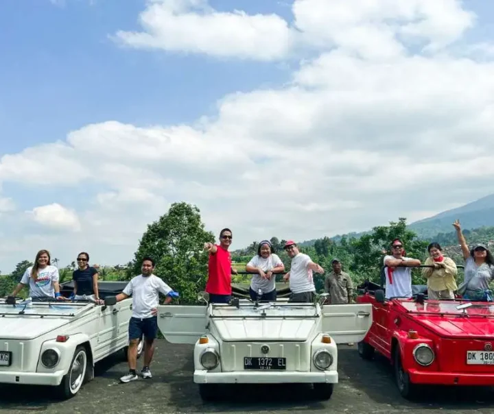 awo international group, vw safari, treasure hunt, bali team building, jatiluwih rice terrace, bali fun rally