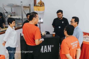Guests Interacting with the Fumé Bali Team Fumé Bali, Fumé Bali Grand Opening, Bali Group Organizer, Bali Event Organizer, Bali Rental Event Equipment, Grand Opening Event Bali, Corporate Event Bali