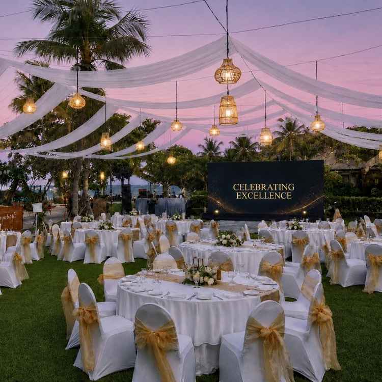 Gala Dinner Event Bali, Corporate Gala Dinner, Bali Event Organizer, Gala Dinner Entertainment, Corporate Dinner in Bali, Live Singer Performance, Ballroom Gala Dinner, Bali Corporate Event, bali group organizer