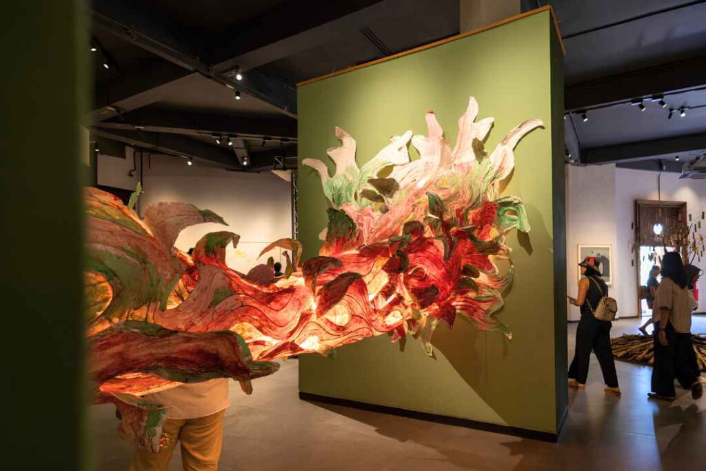 Contemporary art installation displayed at Art & Bali exhibition