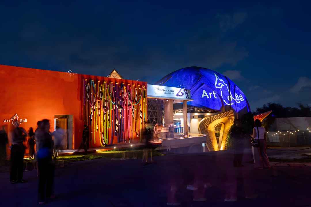 Art & Bali 2026 venue illuminated at Nuanu Creative City