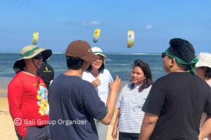 GBPN Indonesia participants discussing strategy during Bali Team Building activity