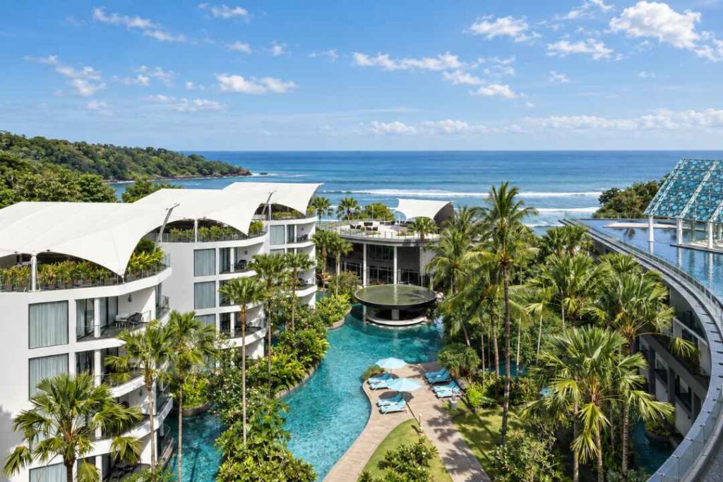 Le Méridien Bali Jimbaran resort with lagoon pool and ocean view